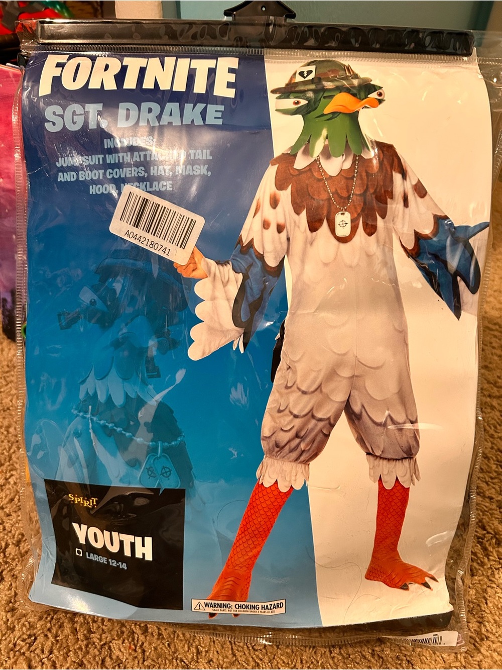 Fortnite Sgt. Drake Kids Costume - White & Green